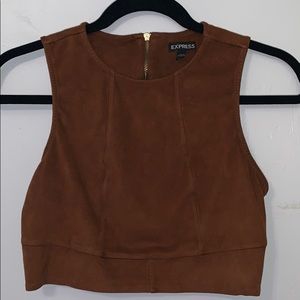 Express Suede Crop Top size Small